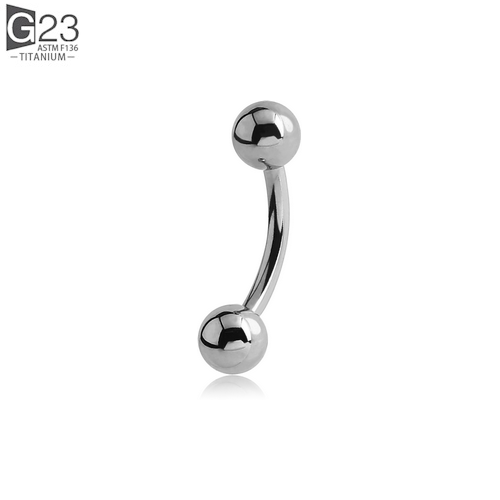 Piercing Microbell Curvo Básico Titânio